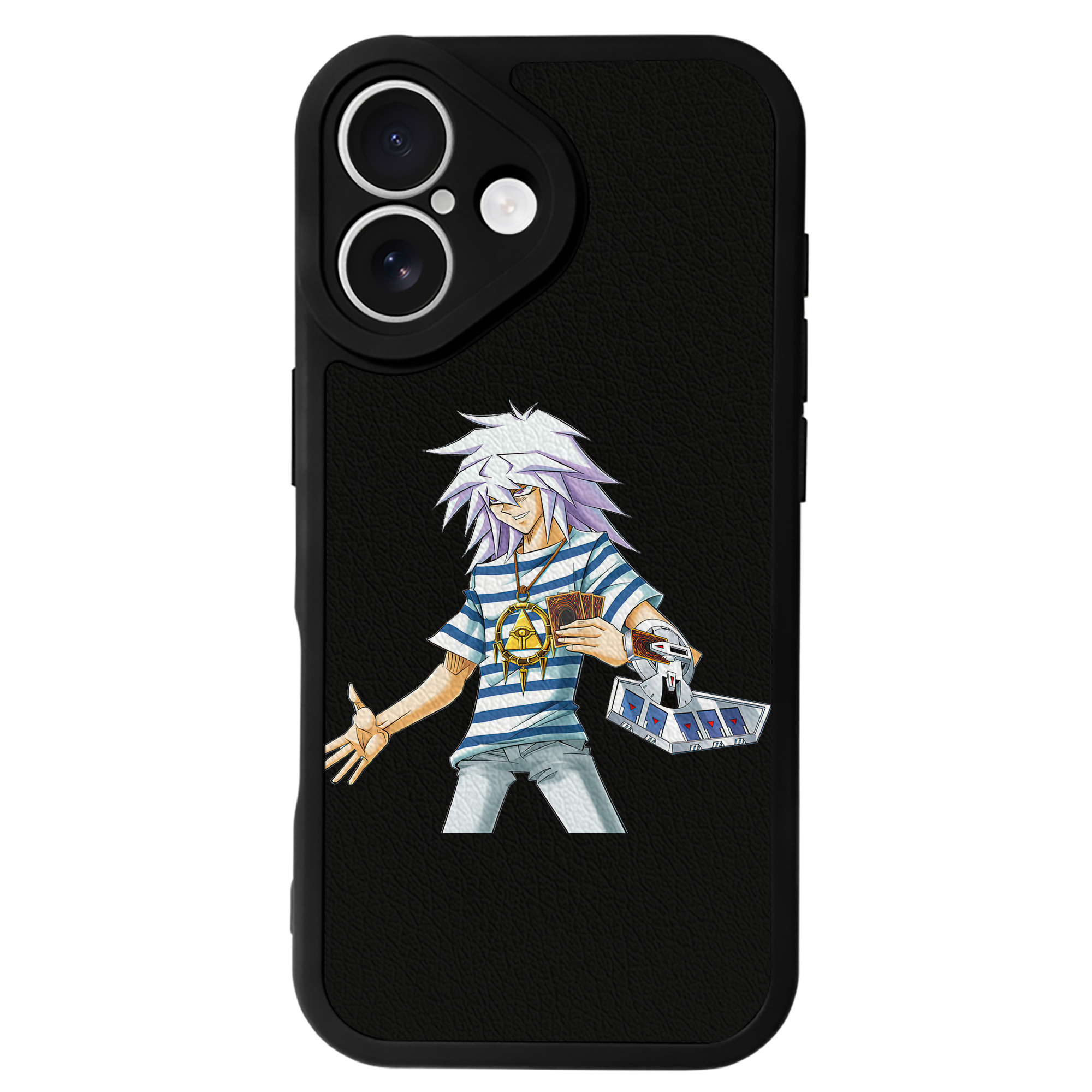 （画像用） 遊☆戯☆王 Yu-Gi-Oh! 【iPhone 16シリーズ対応】シリコンスマホケース（レザー調） 材質：シリコン